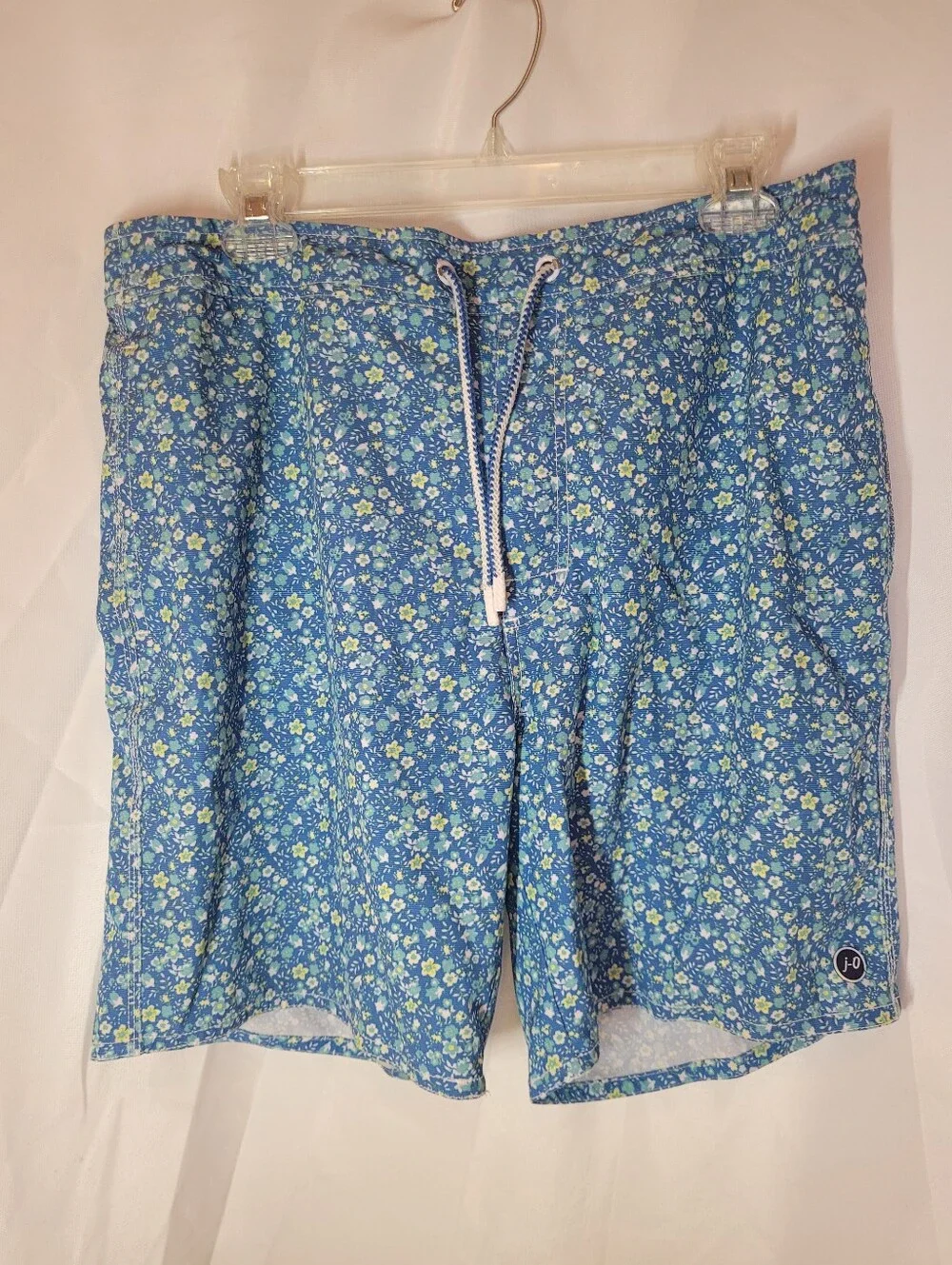Johnnie-O Men's Tyndall Ripride Blue Floral Swim Trunks Large